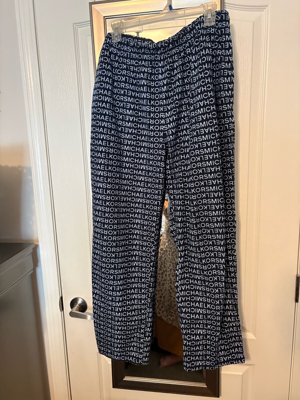 Pajama Pants Michael Kora men’s size Large Dark and Light Blue MK sweats